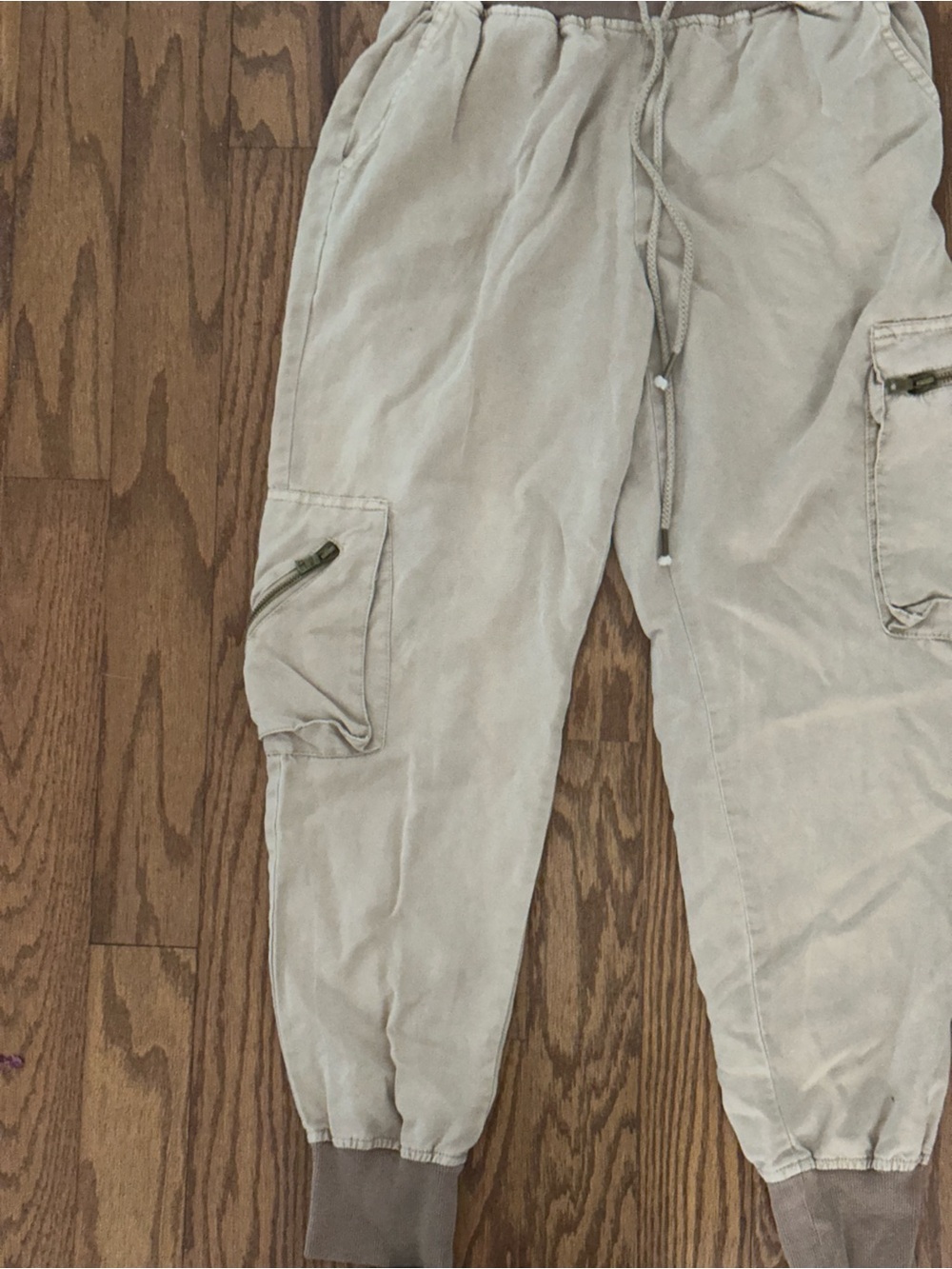Young Fabulous & Broke Beige Cargo Jogger Pants